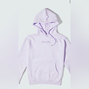 Lavender Glossier Hoodie. Never worn. Size small.